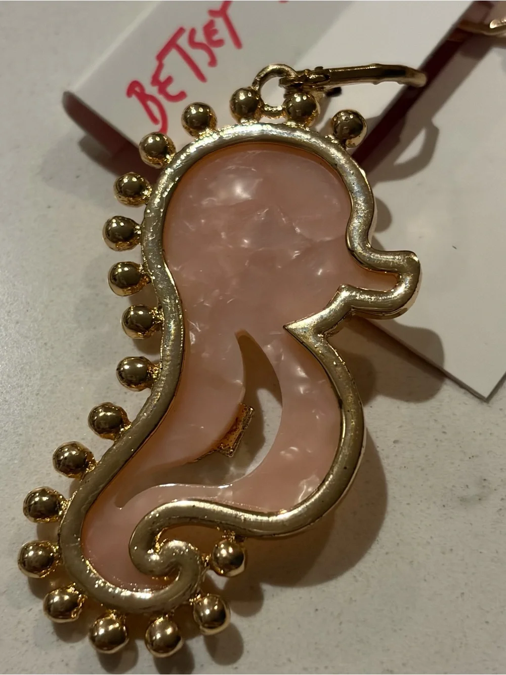 Betsey Johnson Mismatched Seahorse and Pearl Drop Anchor Earrings